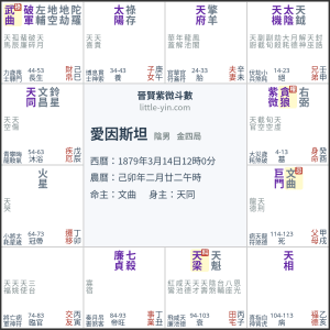 愛因斯坦 命盤