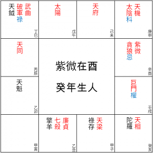 紫微在酉 癸年生人