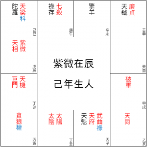 紫微在辰 己年生人