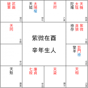 紫微在酉 辛年生